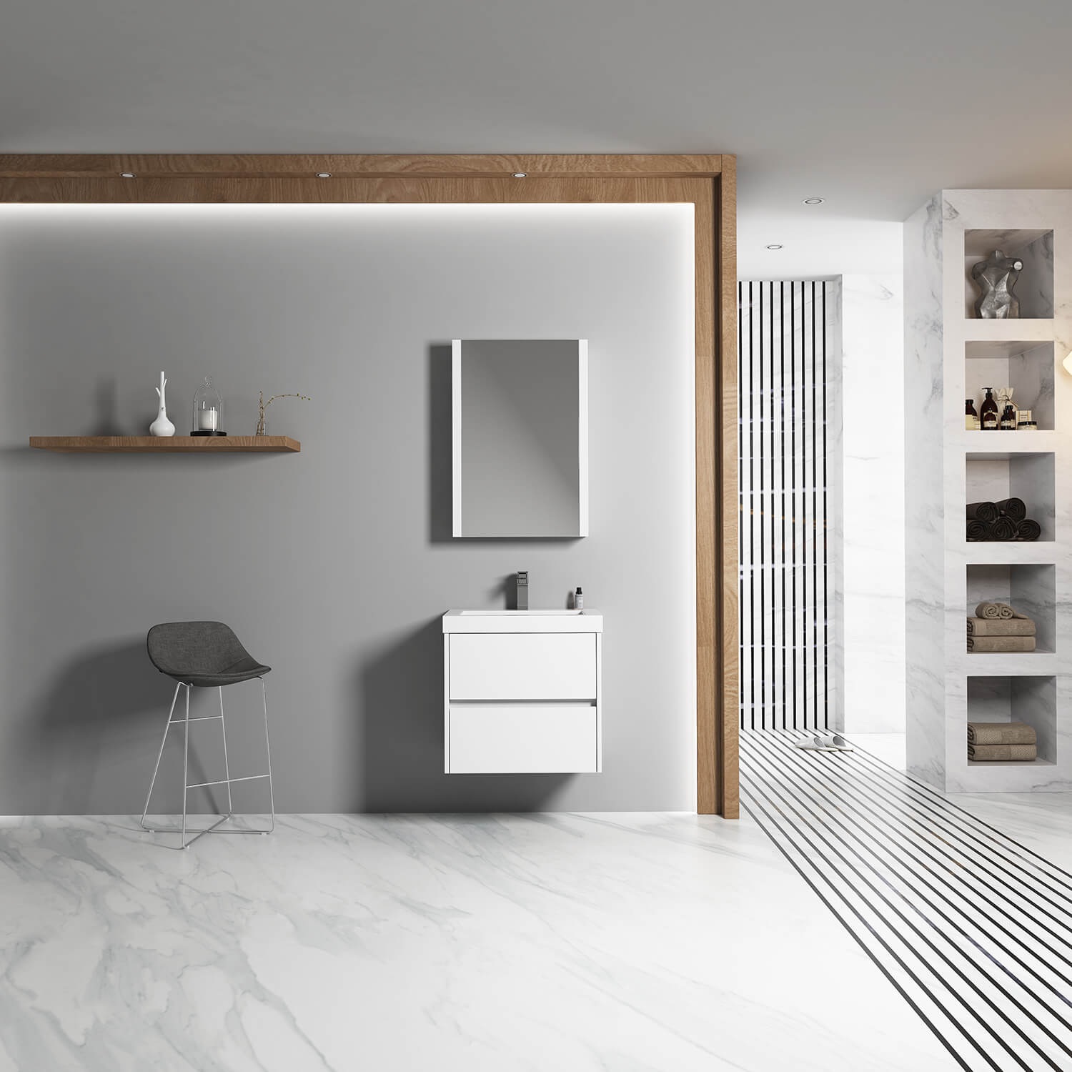 Valencia 24" Bathroom Vanity  #size_24"  #color_glossy white