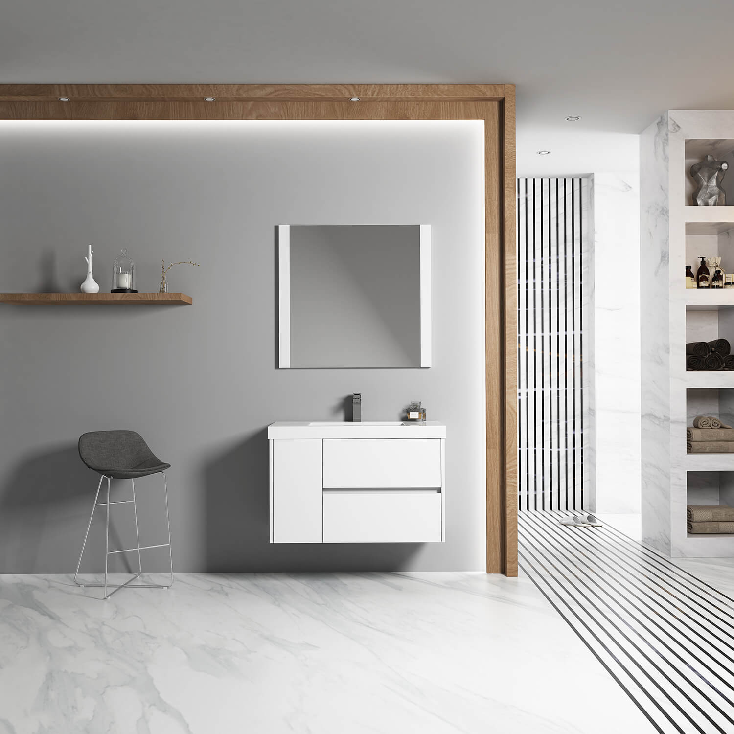 Valencia 36" Bathroom Vanity  #size_36"  #color_glossy white
