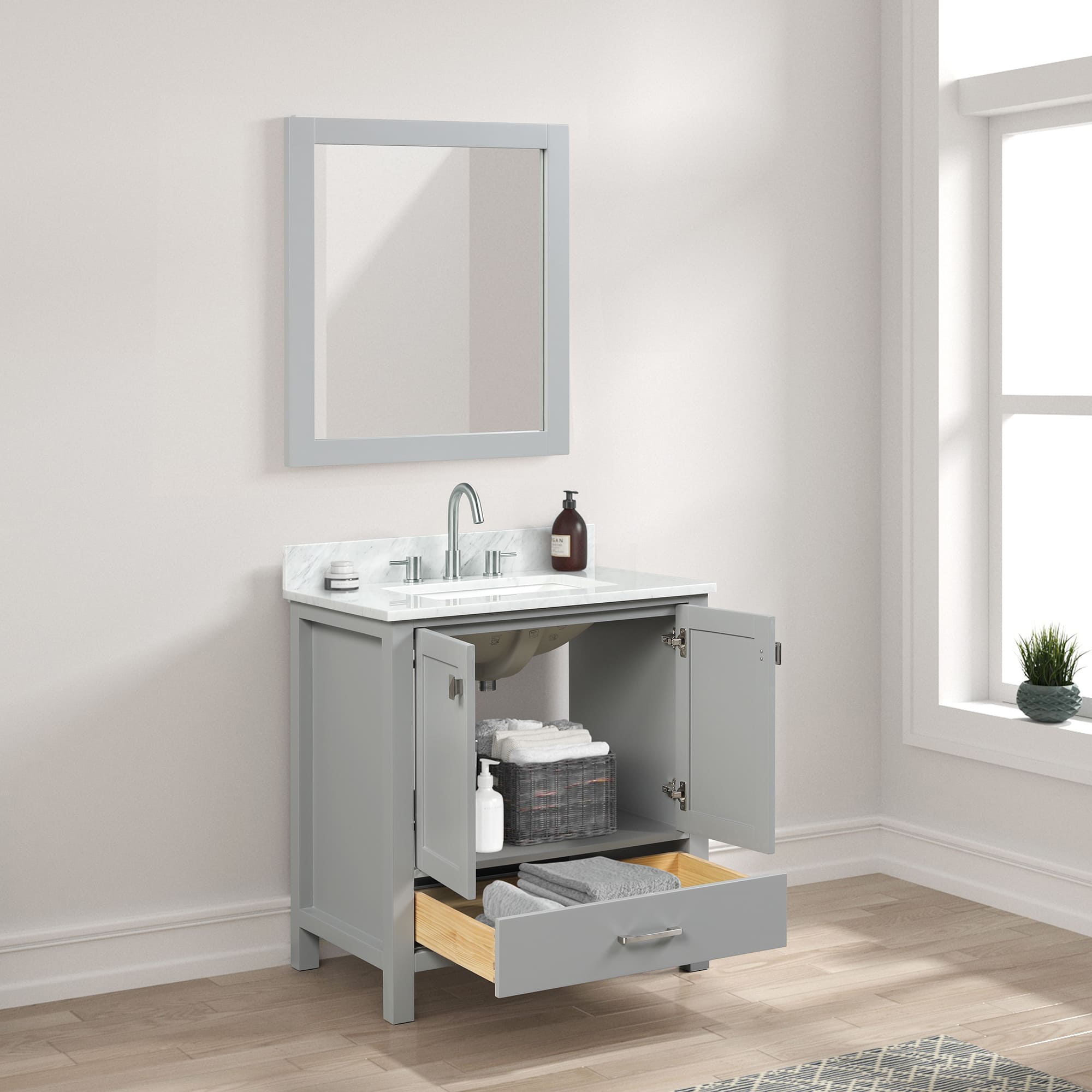 Geneva 30" Bathroom Vanity  #size_30"  #color_metal grey