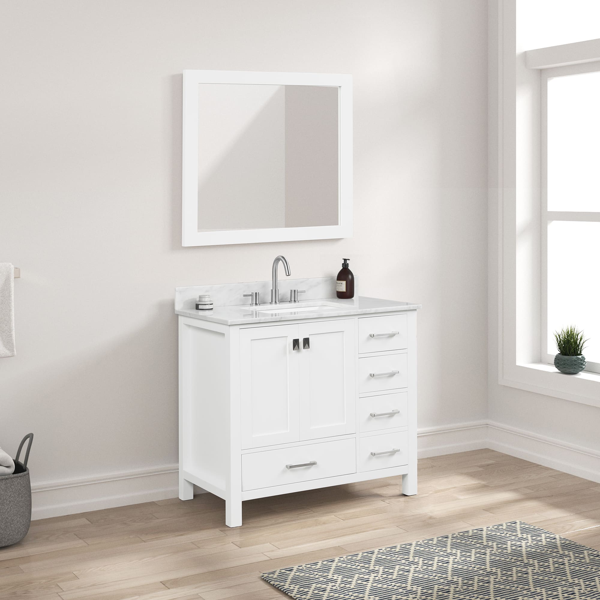 Geneva 36" Bathroom Vanity  #size_36"  #color_matte white