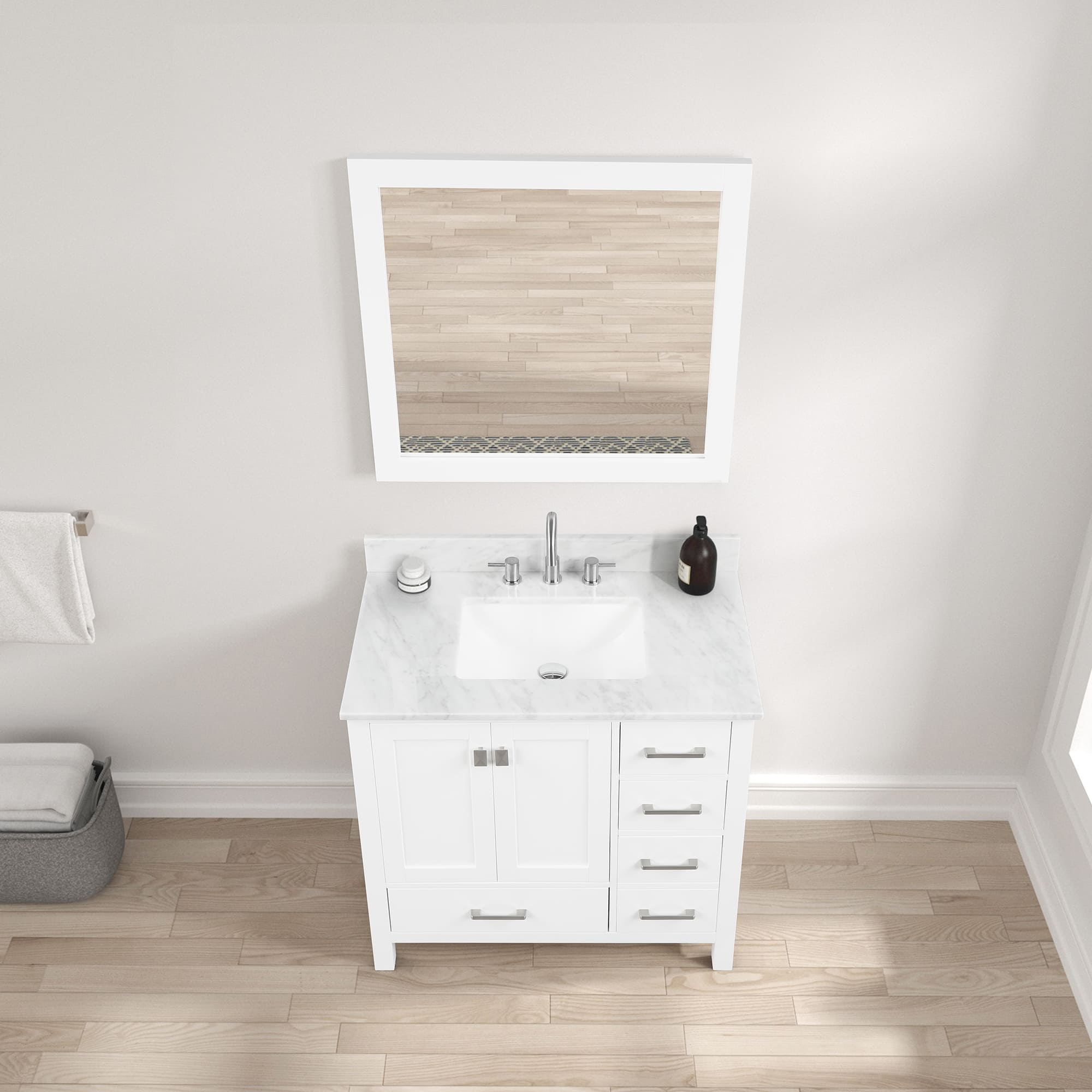 Geneva 36" Bathroom Vanity  #size_36"  #color_matte white