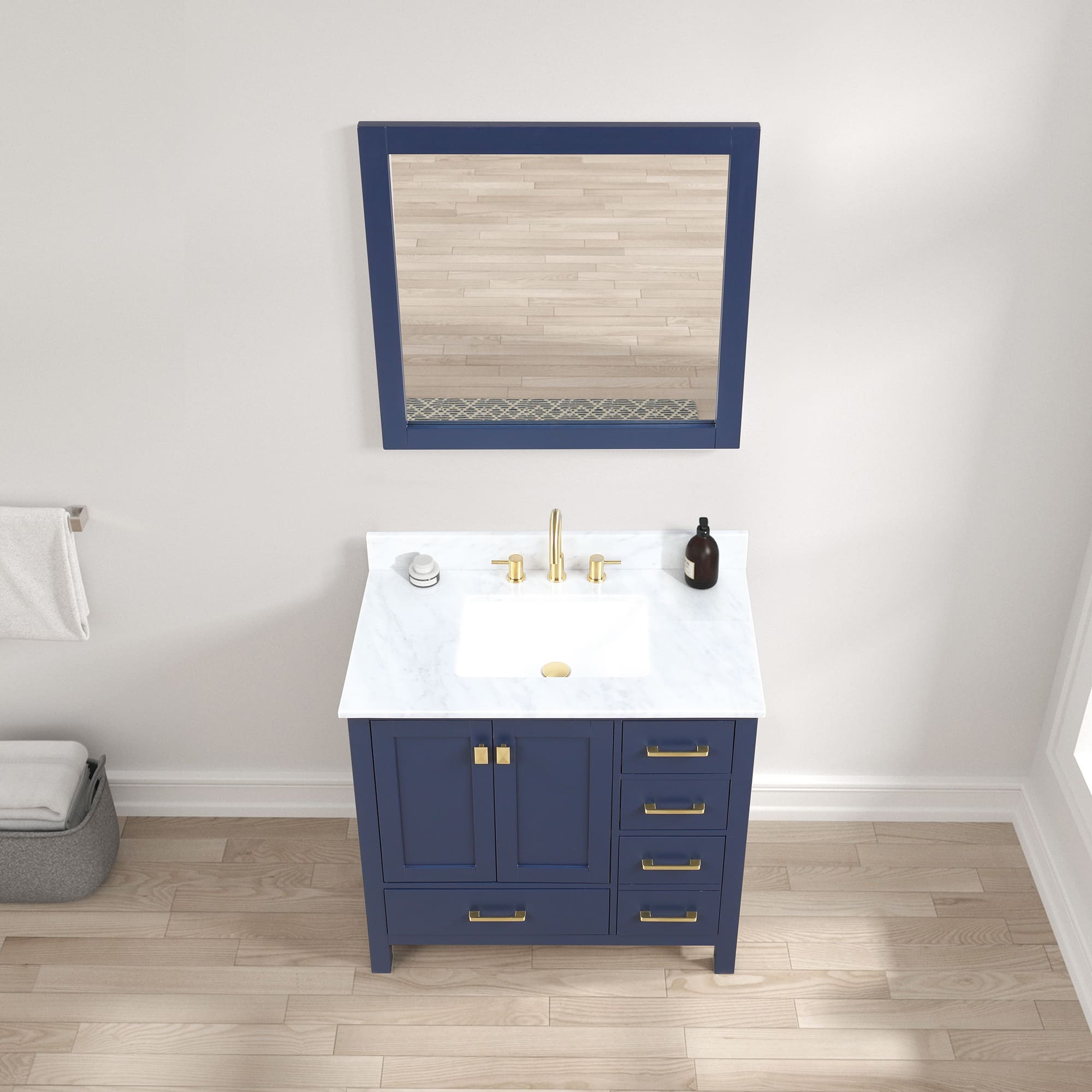 Geneva 36" Bathroom Vanity  #size_36"  #color_navy blue