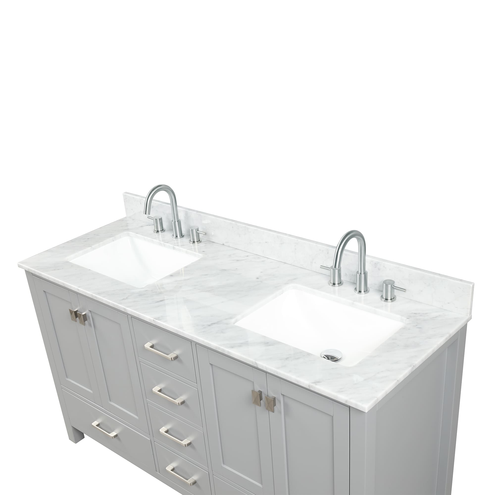 Geneva 60" Bathroom Vanity  #size_60"  #color_metal grey