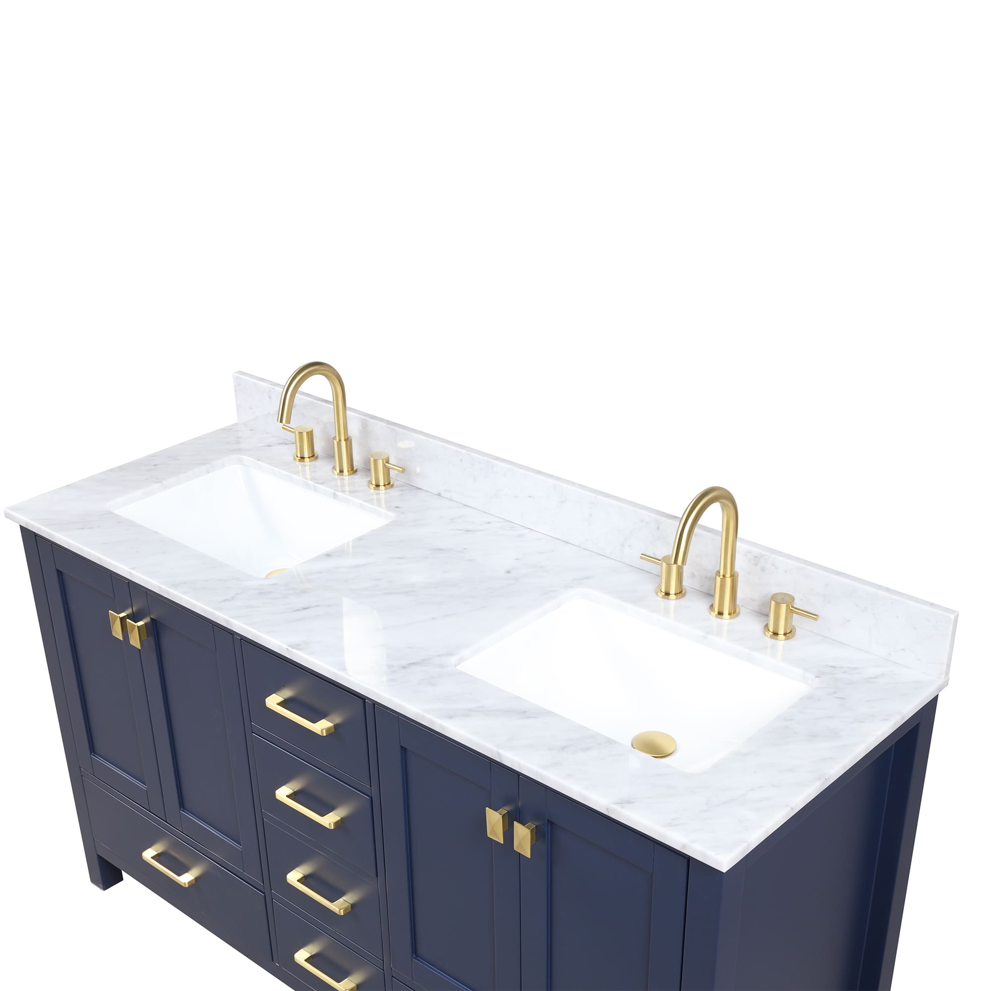 Geneva 60" Bathroom Vanity  #size_60"  #color_navy blue 