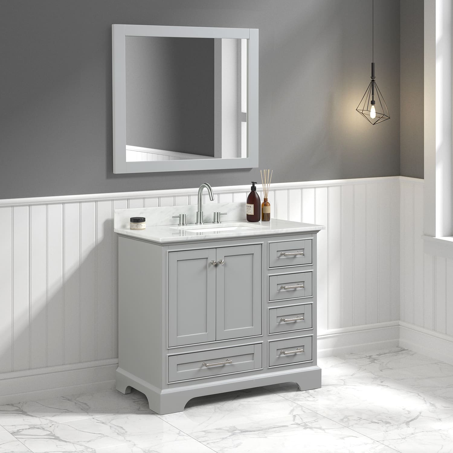 Copenhagen 36" Bathroom Vanity  #size_36"  #color_metal grey