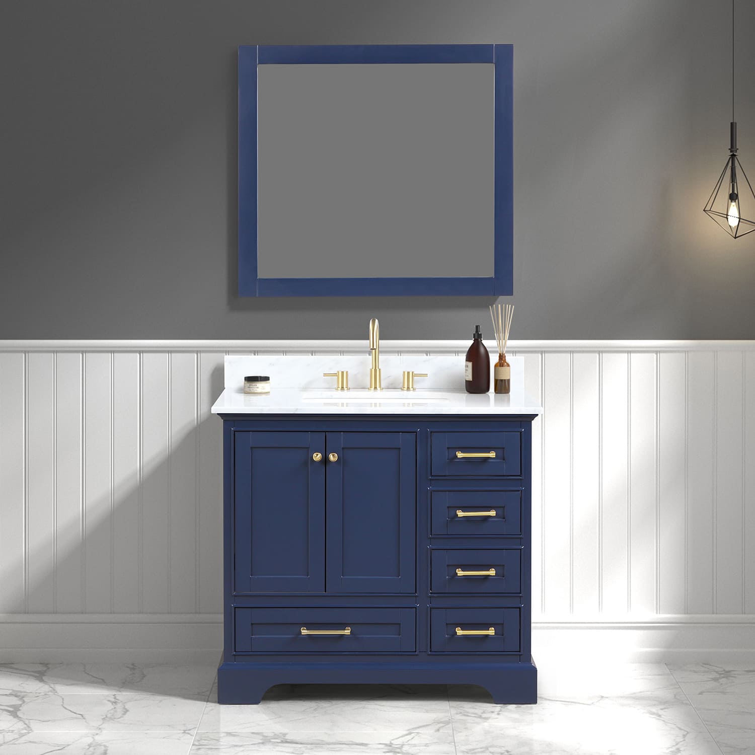 Copenhagen 36" Bathroom Vanity  #size_36"  #color_navy blue