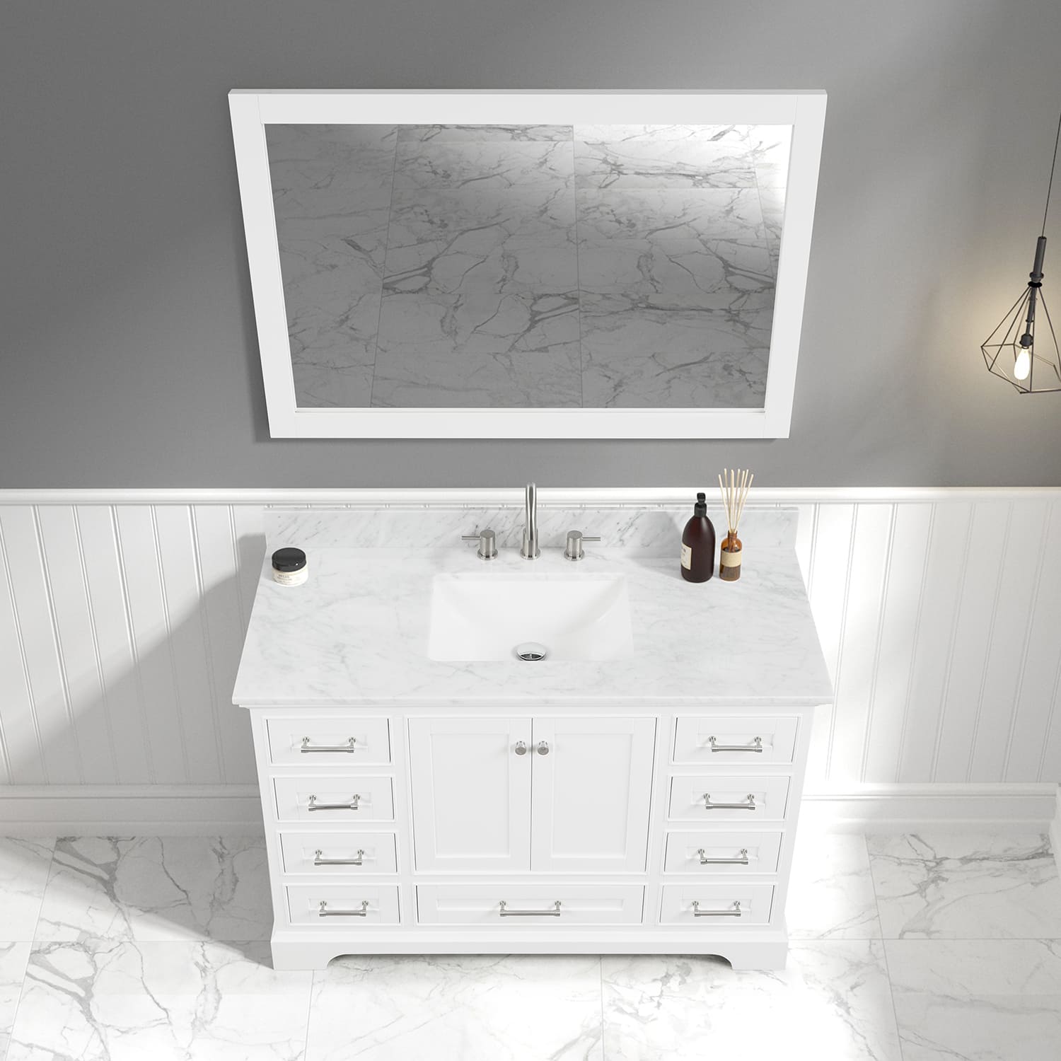 Copenhagen 48" Bathroom Vanity  #size_48"  #color_matte white