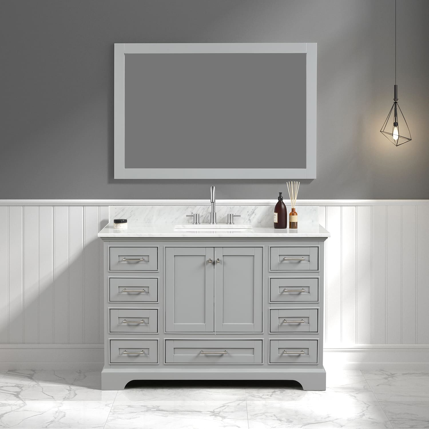 Copenhagen 48" Bathroom Vanity  #size_48"  #color_metal grey