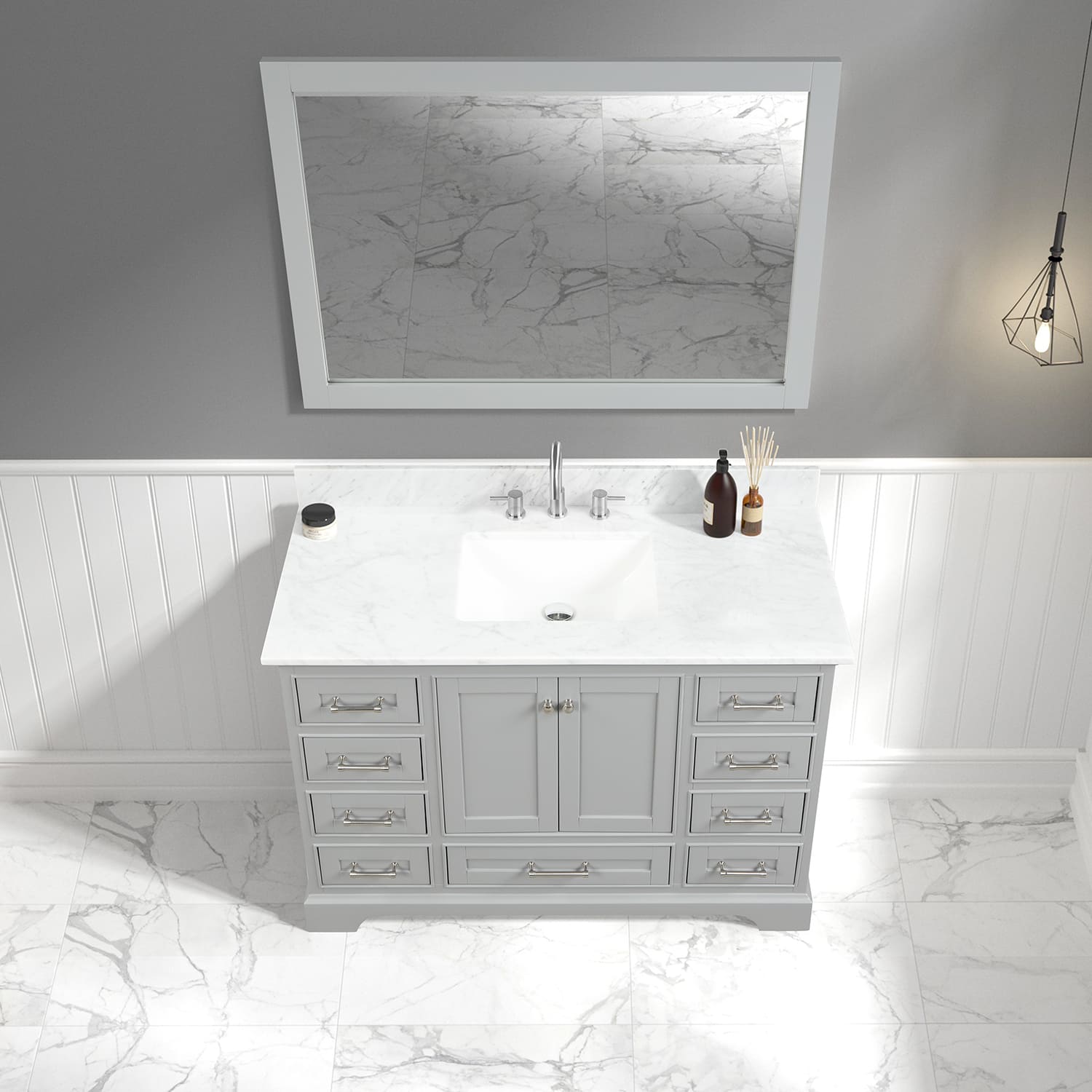 Copenhagen 48" Bathroom Vanity  #size_48"  #color_metal grey