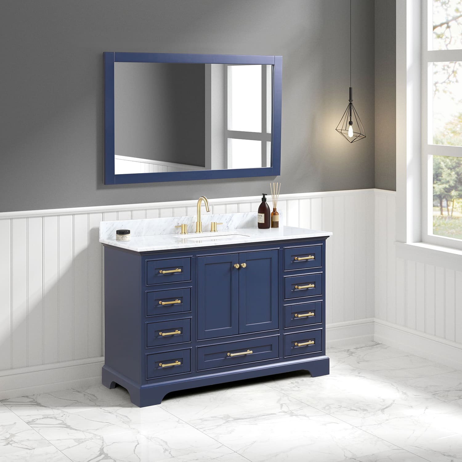 Copenhagen 48" Bathroom Vanity  #size_48"  #color_navy blue