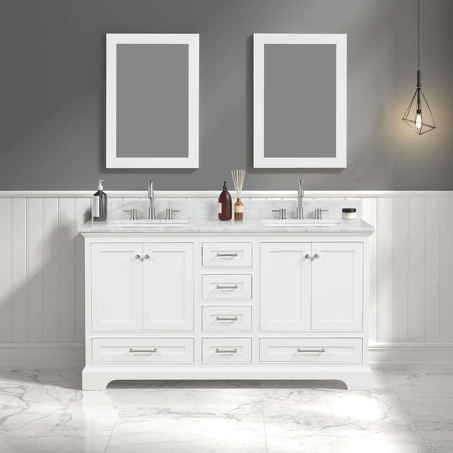Copenhagen 60" Bathroom Vanity  #size_60"  #color_matte white