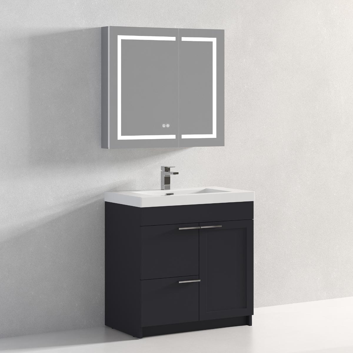 Hanover 36" Bathroom Vanity  #size_36"  #color_charcoal