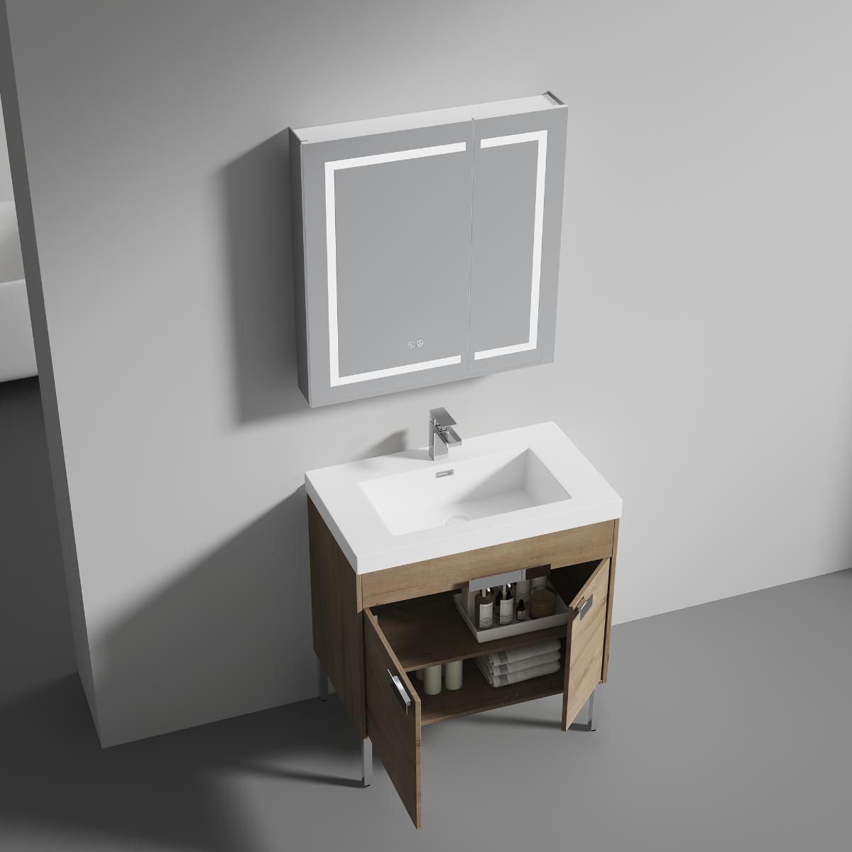 Bari 36" Bathroom Vanity  #size_36"  #color_classic oak