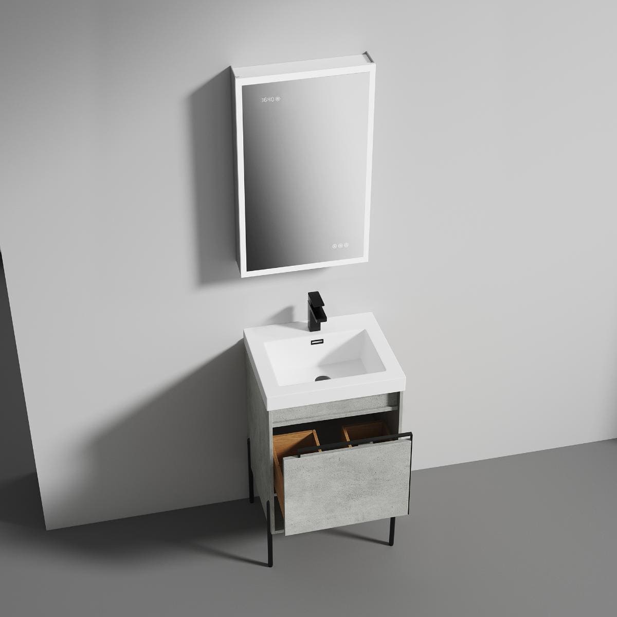 Turin 20" Bathroom Vanity  #size_20"  #color_plain cement 
