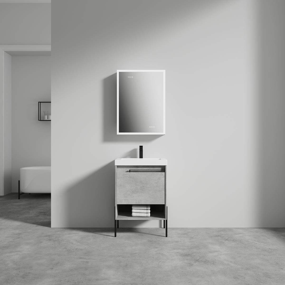 Turin 24" Bathroom Vanity  #size_24"  #color_plain cement 