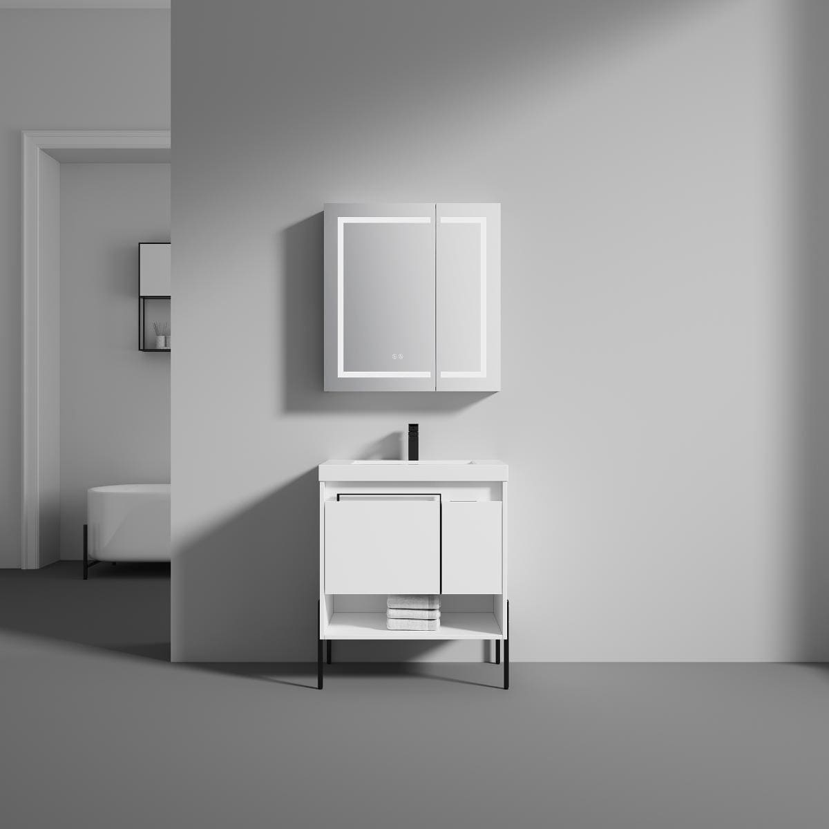 Turin 30" Bathroom Vanity  #size_30"  #color_matte white 