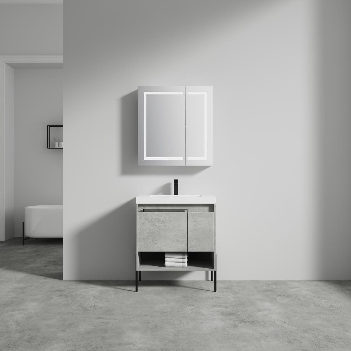 Turin 30" Bathroom Vanity  #size_30"  #color_plain cement 