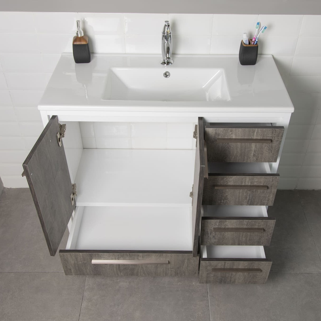 Arte Bathroom Vanity Homelero 39" #size_39" #color_grey oak #hardware_brushed nickel