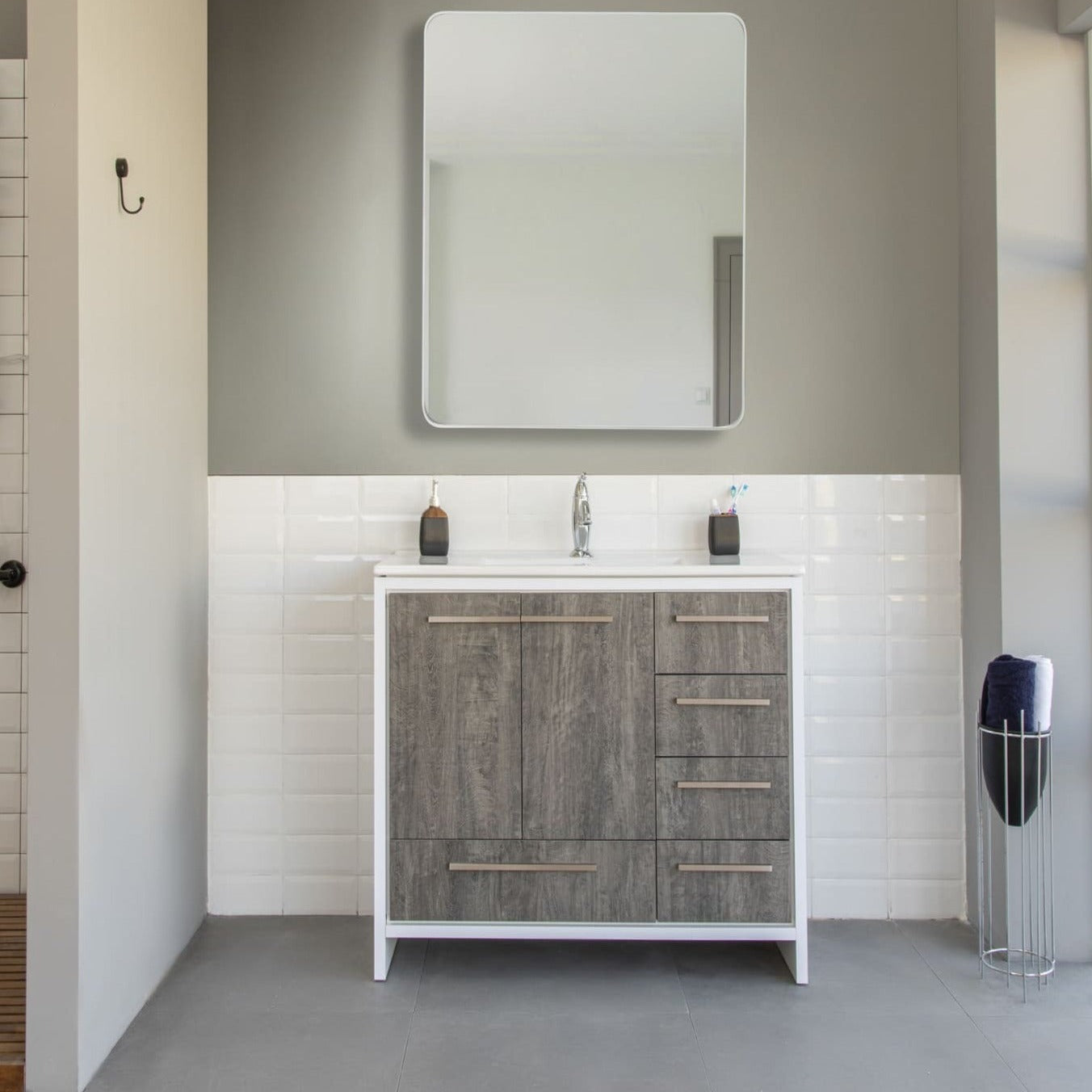 Arte Bathroom Vanity Homelero 39" #size_39" #color_grey oak #hardware_brushed nickel
