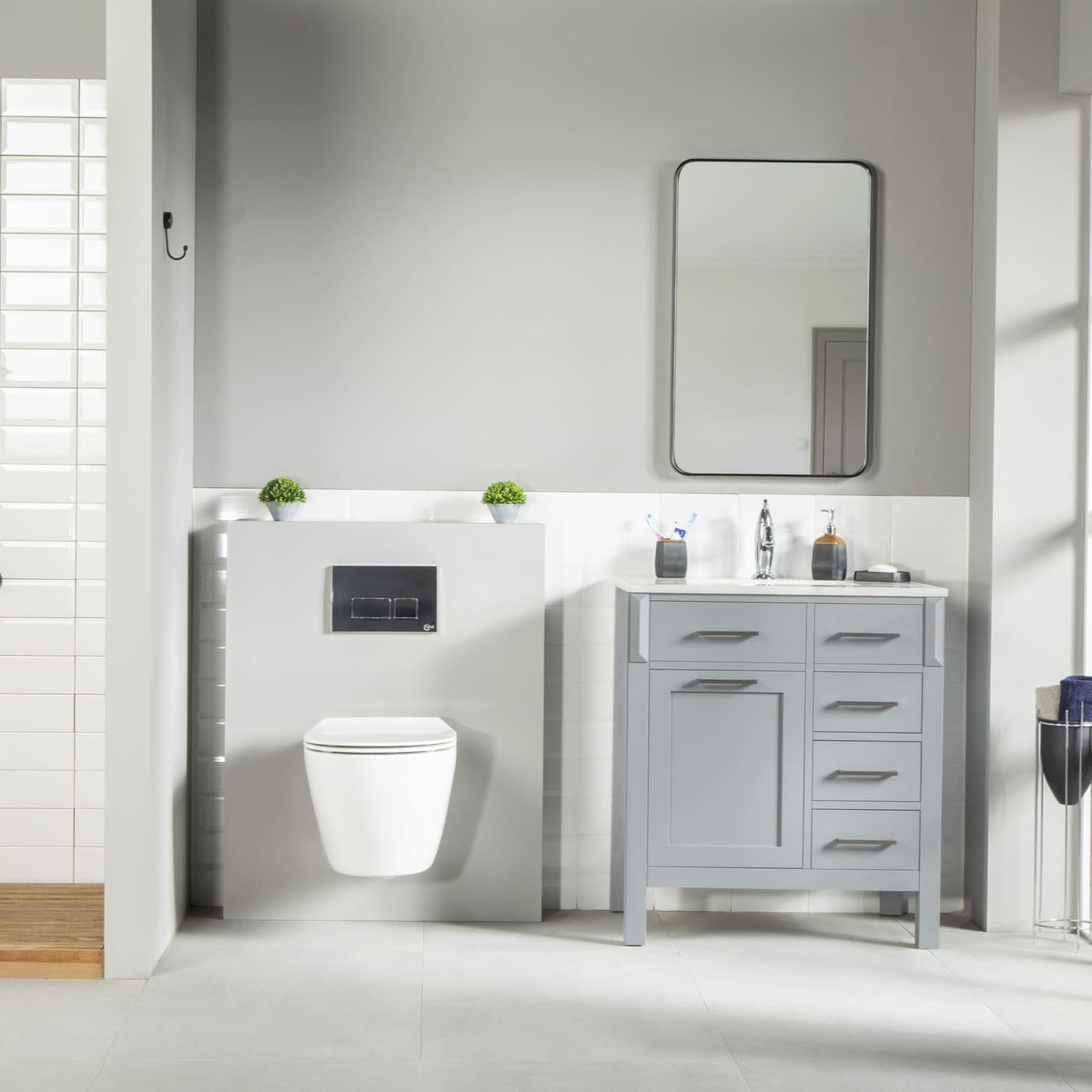Fawna Bathroom Vanity Homelero 30"  #size_30"  #color_grey  #hardware_brushed nickel