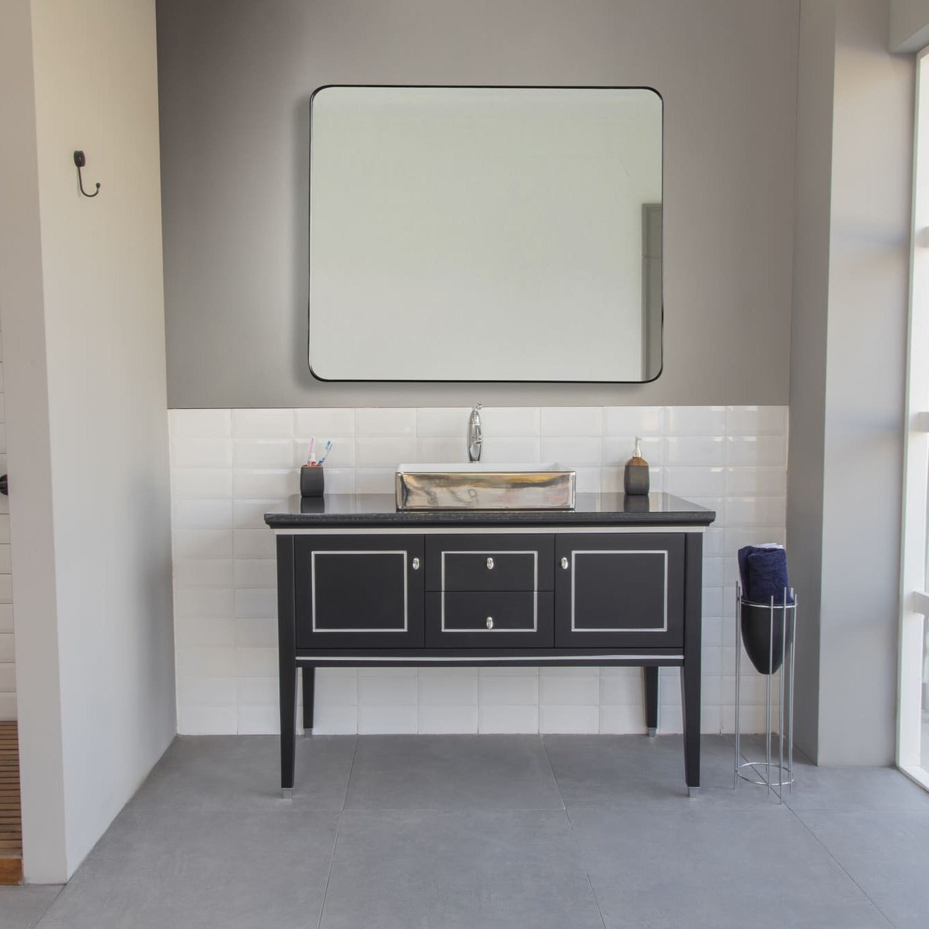 Manhattan Bathroom Vanity Homelero 48" #size_48" #color_black