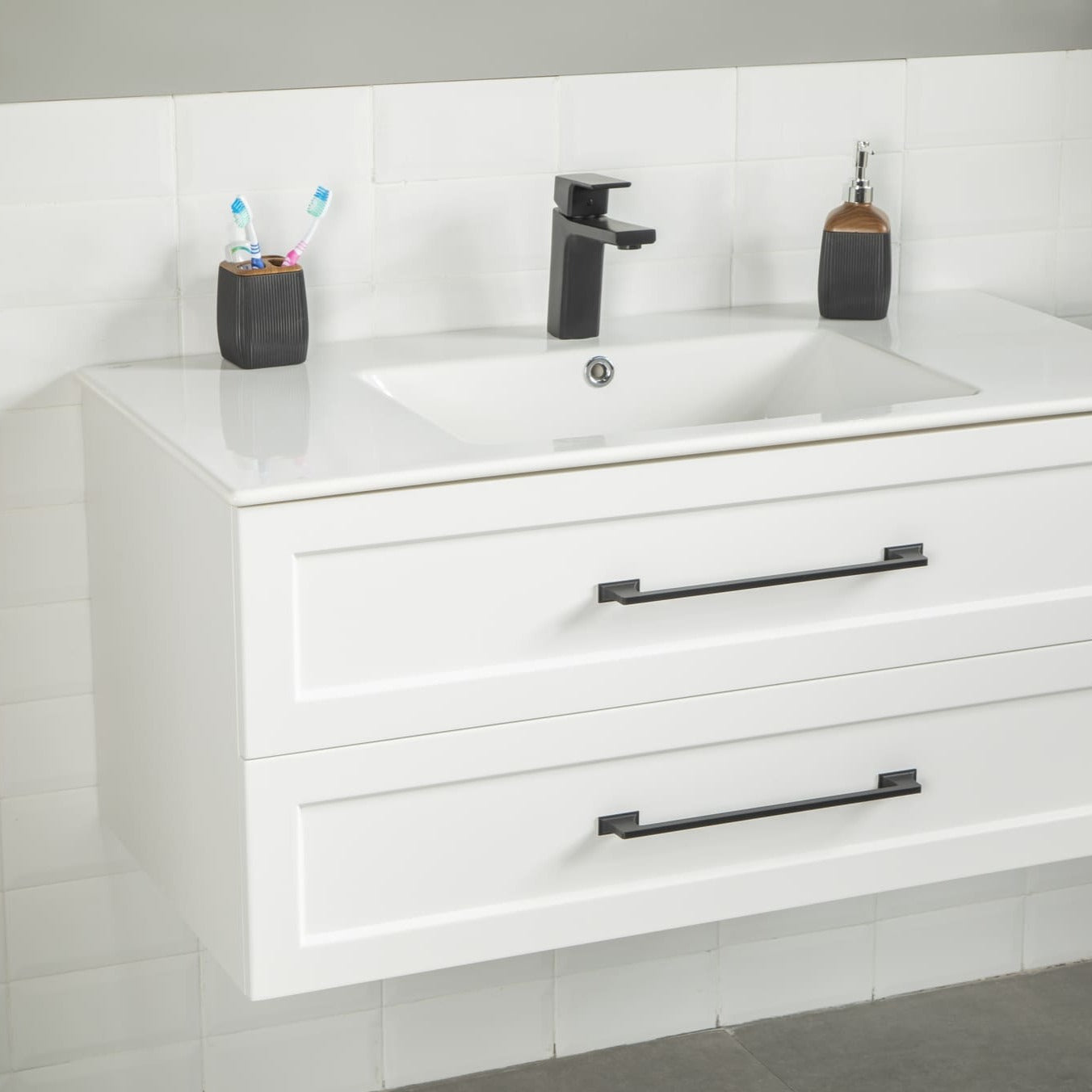 Nova Bathroom Vanity Homelero 36"  #size_36" #color_white #hardware_black