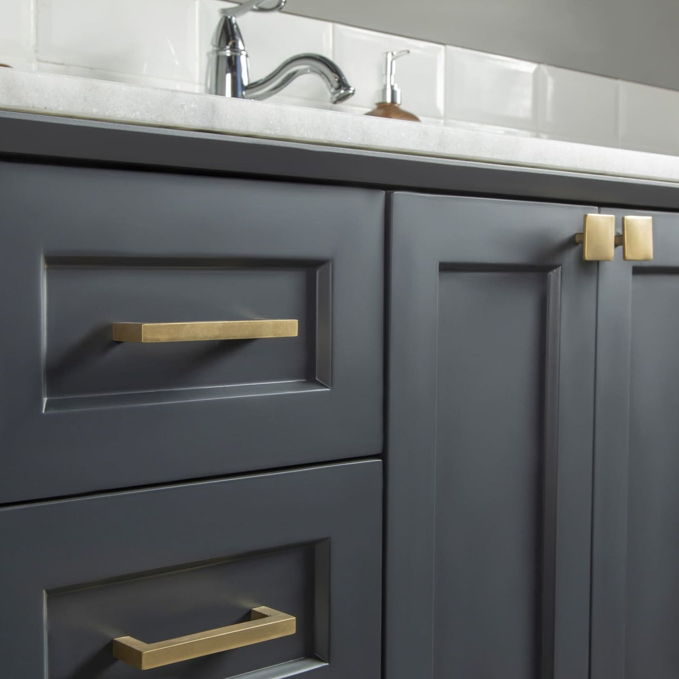 Paloma Bathroom Cabinets  Homelero 42"  #size_42"  #color_dark grey  #hardware_brass