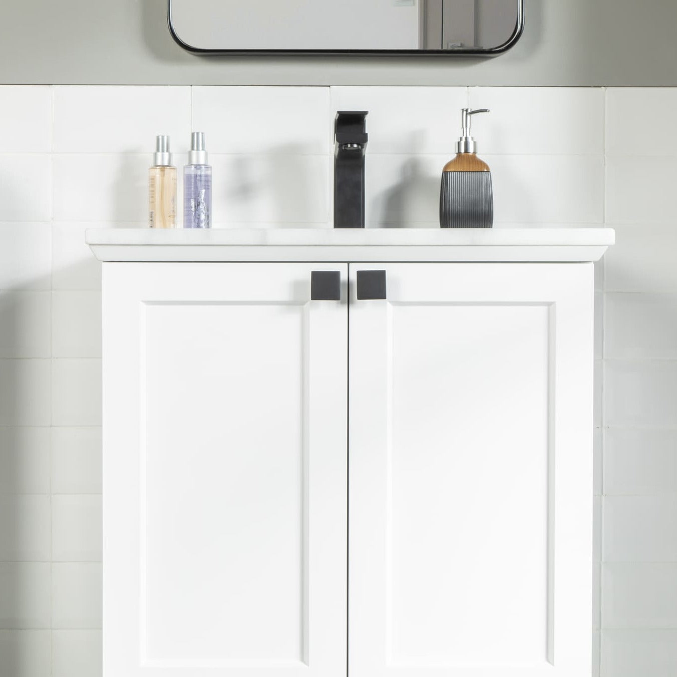 Paloma Bathroom Cabinets  Homelero 24"  #size_24"  #color_white #hardware_black