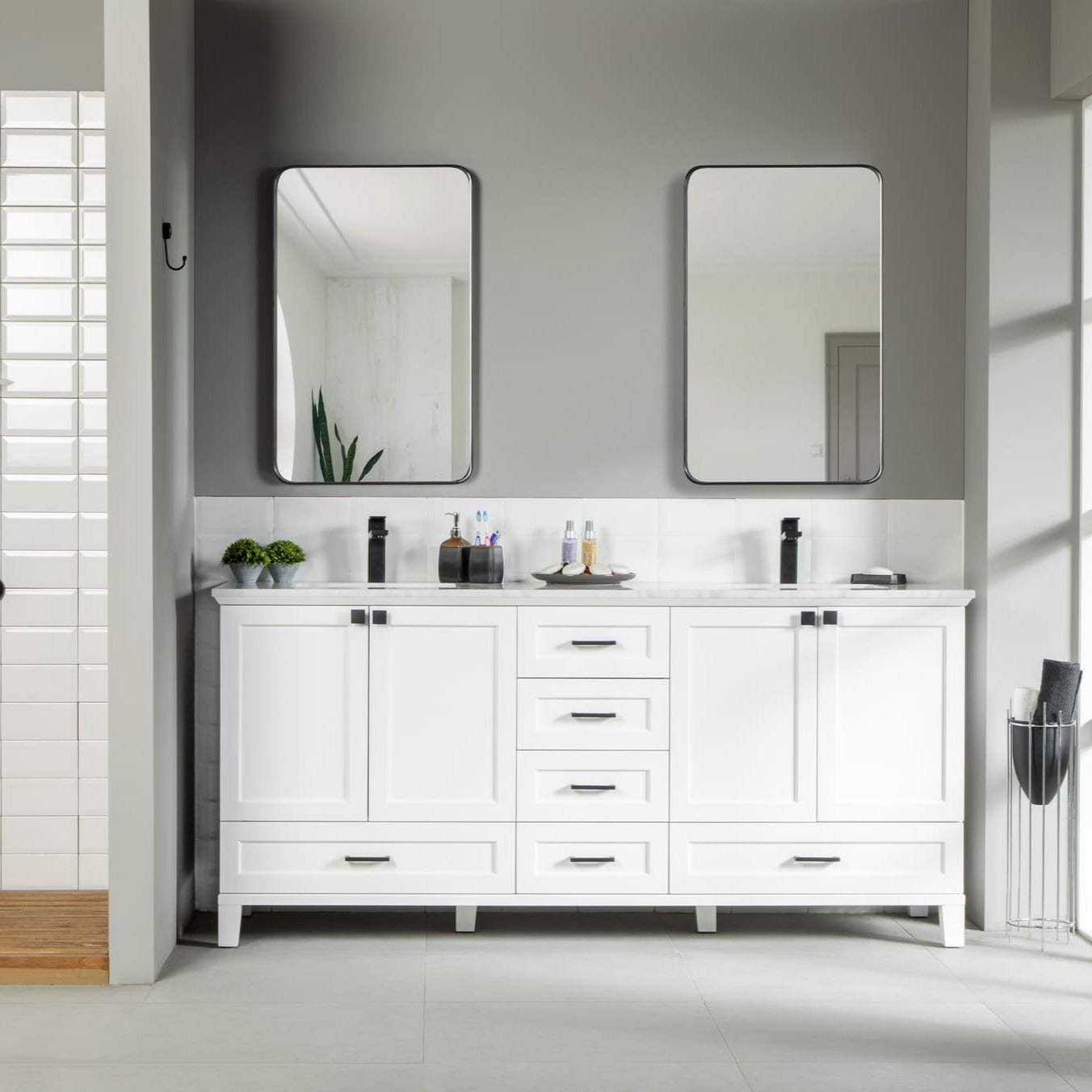 Paloma Bathroom Cabinets  Homelero 72"  #size_72"  #color_white #hardware_black