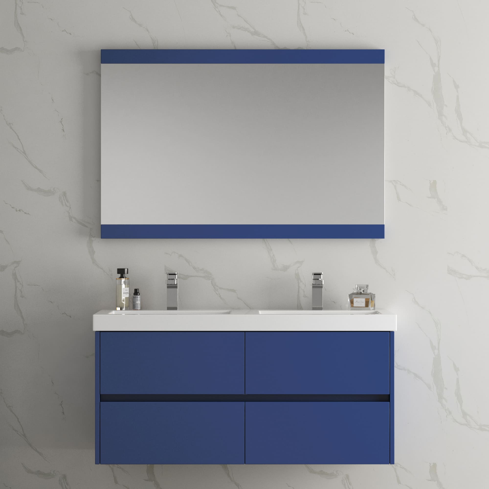 Valencia 48" Bathroom Vanity  #size_48" Double #color_navy blue