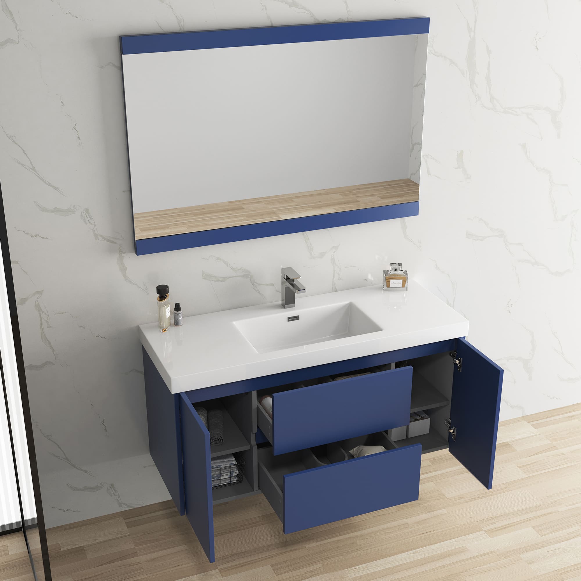 Valencia 48" Bathroom Vanity  #size_48"  #color_navy blue